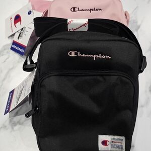 2 Champion 1) Pink 1) Black Crossbody Mini Shoulder Bag w/ Tags Adjustable Strap